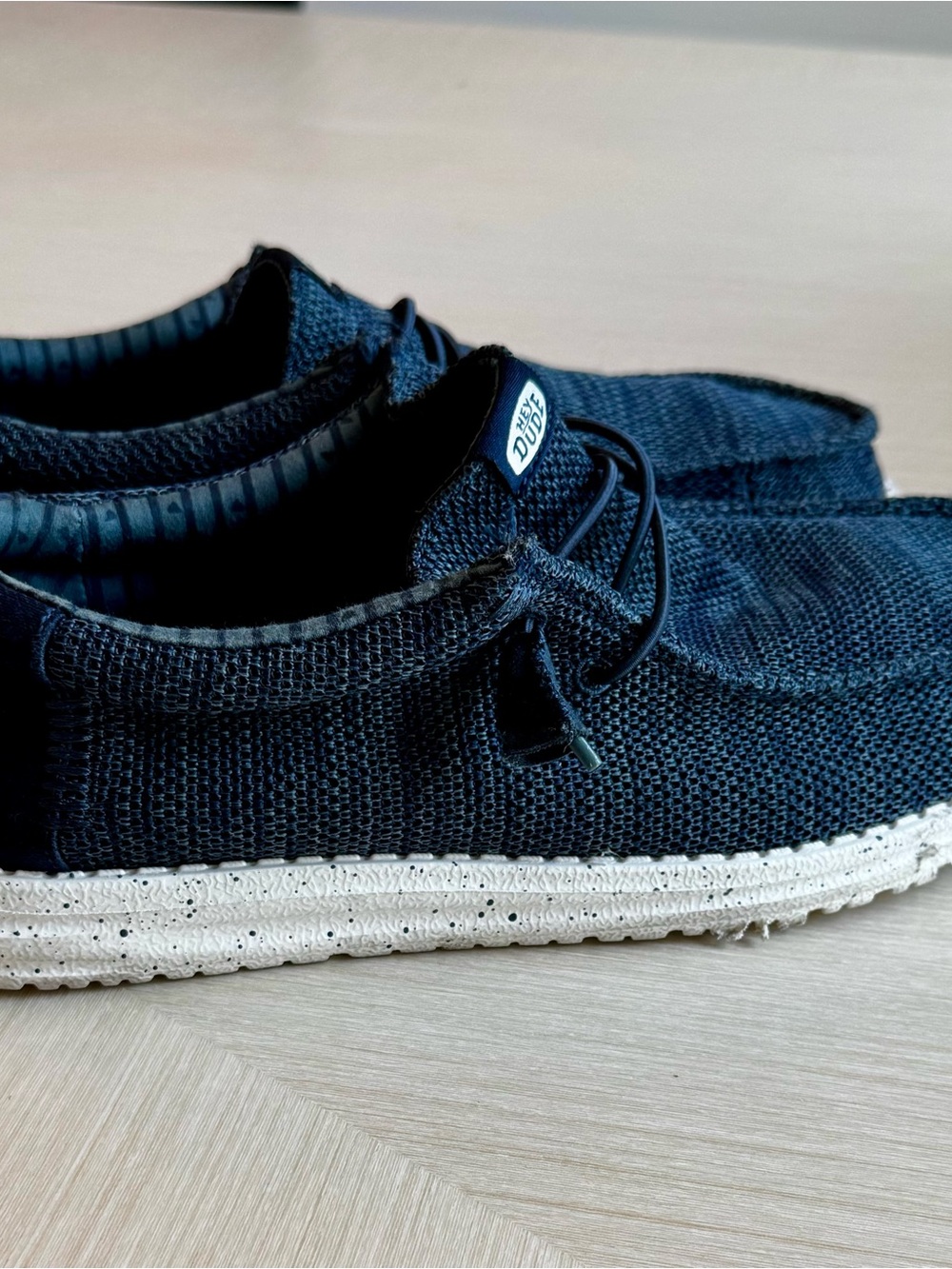 HEYDUDE Men’s Shoes Bundle – 2 Pairs Black & Navy Slip-Ons - Picture 7 of 11